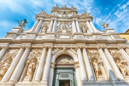 Preview: St. Mary of the Lily church (Santa Maria del Giglio) at Campo Santa Maria Zobenigo in Venice.
