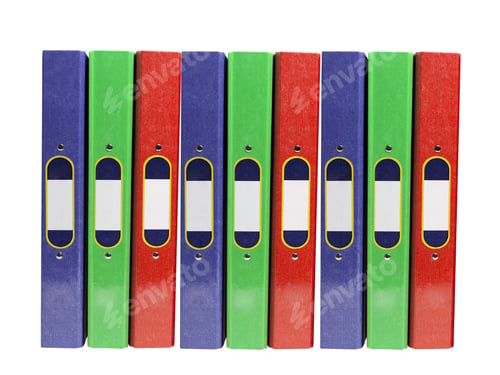 Preview: Office folders isolated on white