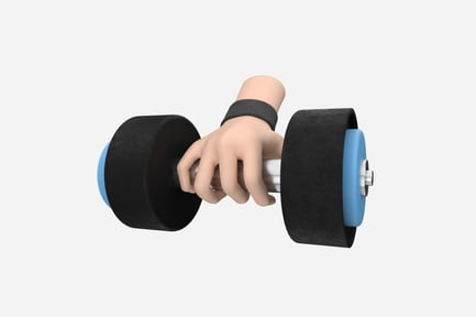 Preview: Minimal Dumbbell 3D Illustration