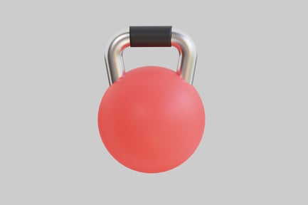 Visualização: Peso de fitness em aço vermelho Kettlebell