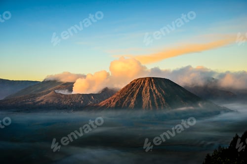 Preview: Mount Bromo volcano, the Tengger mountains range