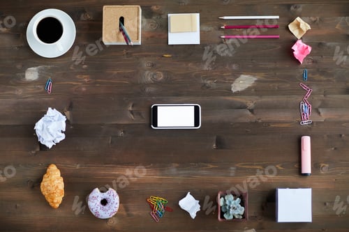 Preview: Flat Lay Of Office Worker
