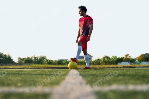 Preview: football player playing ball.