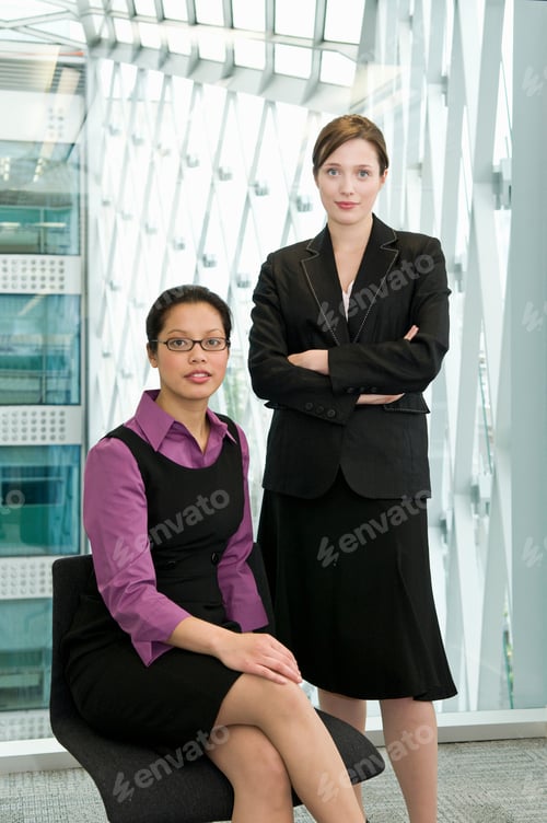 Preview: Portrait of two business women.