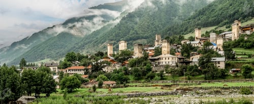 Preview: Panoramic view on Mestia village, Georgia