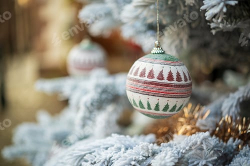 Preview: Christmas tree decorated with baubles