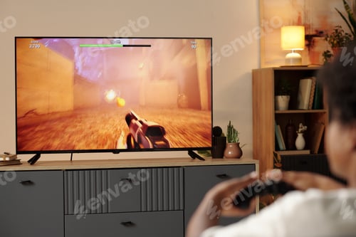 Preview: Engaging in Video Game on Large Monitor