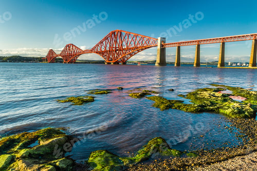 Preview: Small bay near Firth of Forth Bridge in Scotland