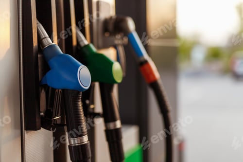 Preview: Petrol nozzles on filling station