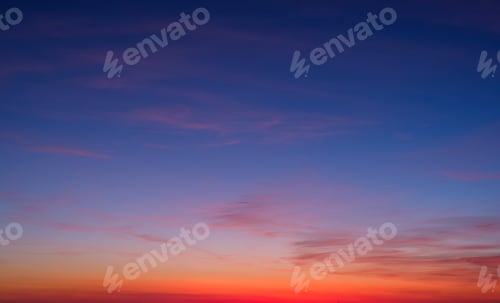 Colorful Sky at Sunset with Wispy Clouds