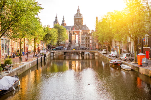 Preview: Amsterdam cityscape view