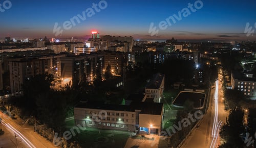 Preview: Aerial view of night city: Kazan, Russia