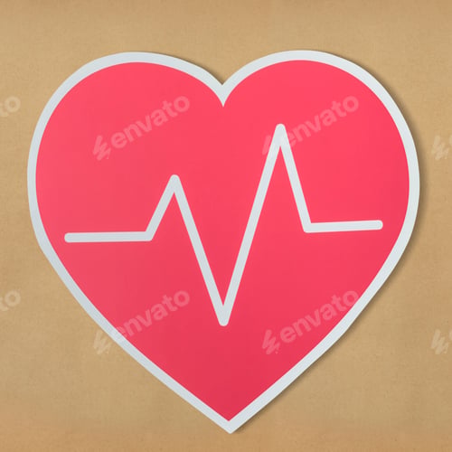 Preview: Heart disease medicine cut out icon