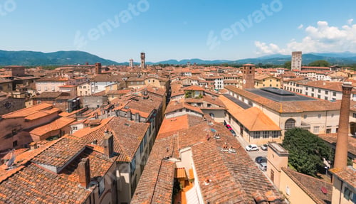 Preview: Ancient city of Lucca seen from above