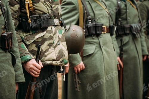 Preview: Close Up Of German Military Ammunition Of A German Soldier. Unid