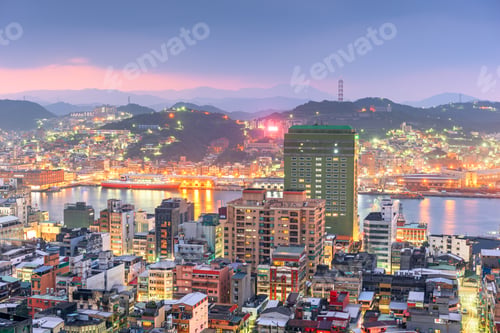 Preview: Keelung, Taiwan Downtown City Skyline