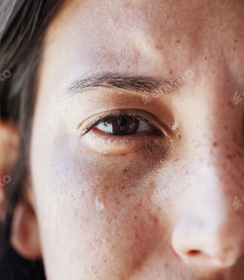 Preview: Cropped shot of an unrecognisable woman feeling depressed and crying