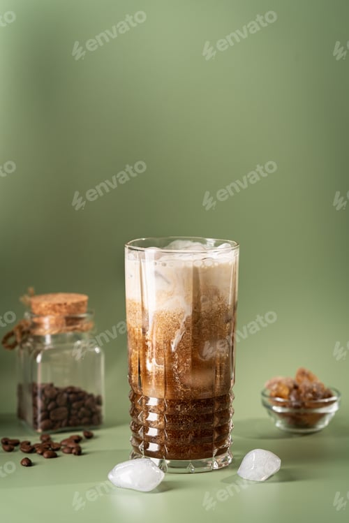 Preview: glass with iced coffee