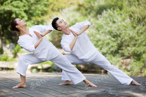 Preview: Young Chinese adult practicing yoga
