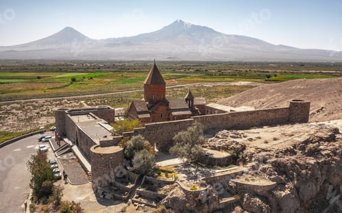 Preview: Aerial view of Khor Virap Monastery