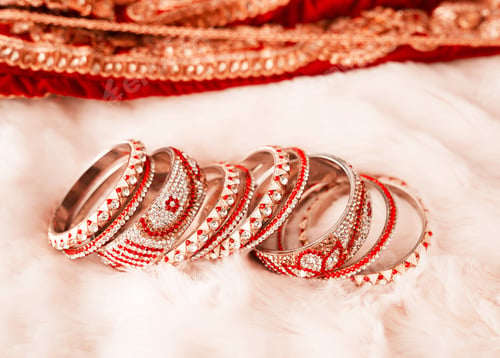 Preview: Shot of beautiful bangles for a bride to wear at a traditional wedding