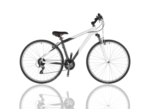 Preview: a white mountain bike isolated
