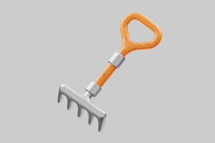 Preview: Small gardening hand rake tool