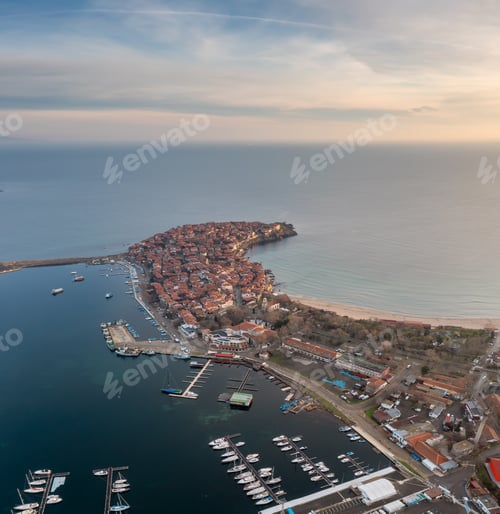 Preview: Aerial view of the old town of Sozopol, Bulgaria