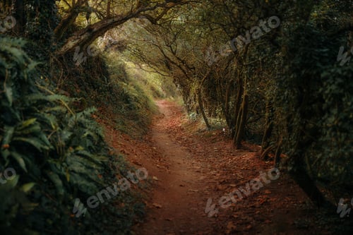 Preview: Scenic Forest Path with Lush Greenery