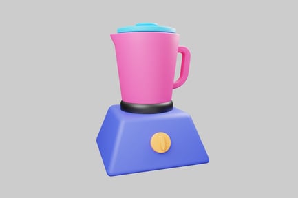Preview: Colorful cartoon-style electric blender