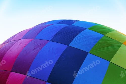 Preview: Close up of hot air balloon getting prepared for flight