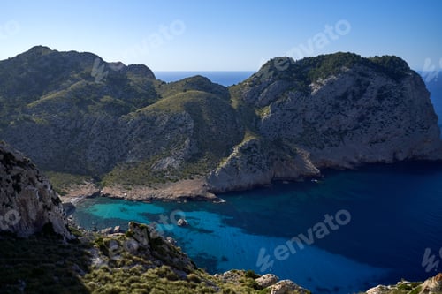 Preview: Picturesque view of mountains near sea
