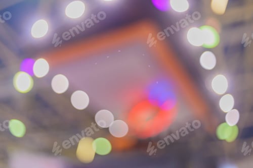 Preview: Blurred Background. Interiors Exhibition- Special Lens To Produce Bokeh.