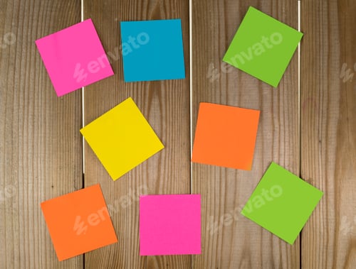Preview: wooden wall with papers