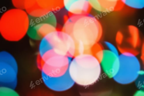 Preview: Background Abstract- Bokeh Blurry. Defocused- Festive Party. New Year- Beautiful Spark.