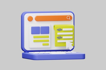 Preview: Abstract computer screen with search bar.