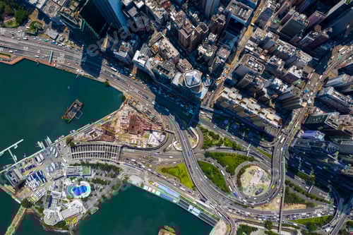 Preview: Causeway Bay, Hong Kong 11 September 2019: Top view of Hong Kong city