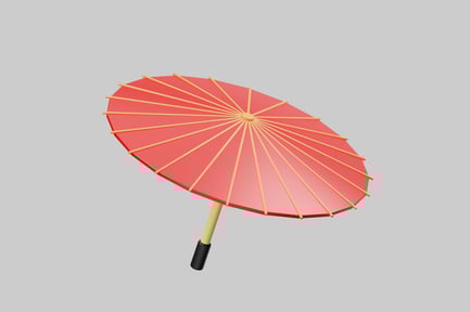 Preview: Red asian parasol