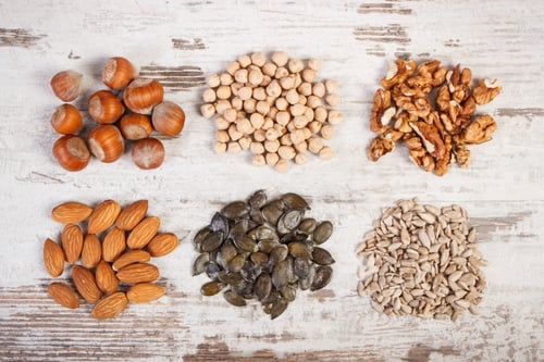 Preview: Products and ingredients containing zinc and dietary fiber, healthy nutrition