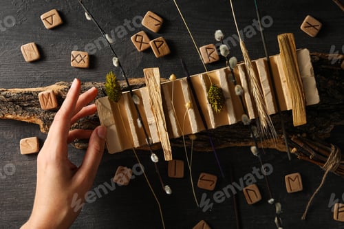 Preview: Magic, occult, esoteric, divination and wicca concept, top view