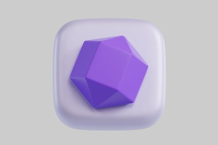 Preview: Purple geometric shape on rounded square