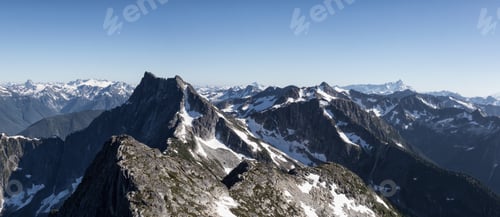 Preview: Rocky Mountains Landscape. Canadian Nature Background