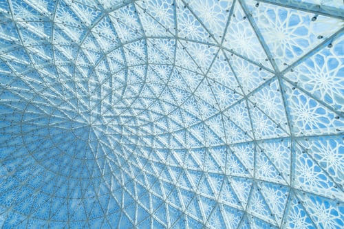 Preview: Construction architecture structure. Glass facade design