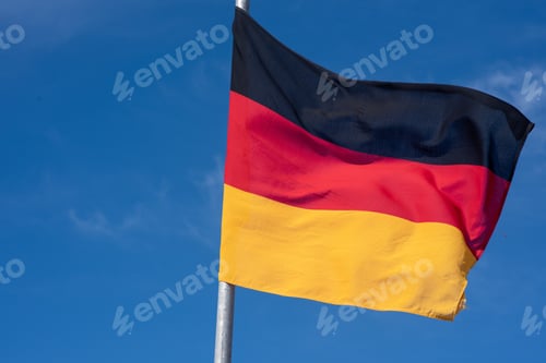 Preview: German flag against clear blue sky