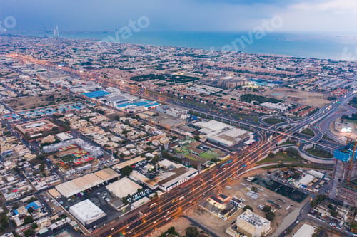 Preview: Dubai Downtown skyline, United Arab Emirates or UAE. Urban city.