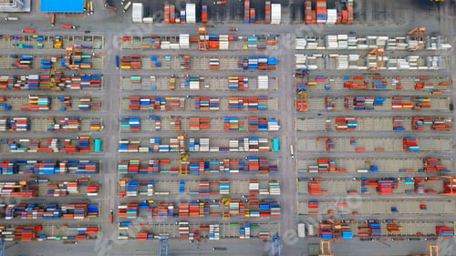 Preview: container cargo ship in the export and import business and logistics. Shipping to the harbor
