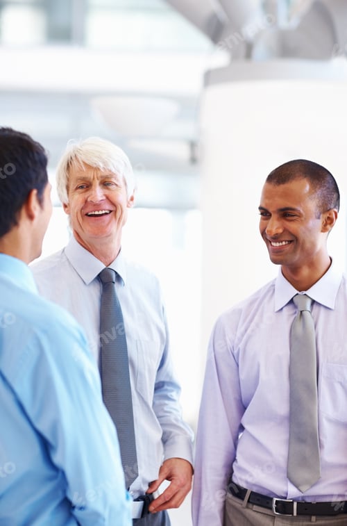 Preview: Business men in happy discussion