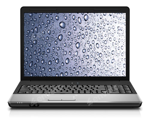 Preview: Modern laptop with water drops on screen