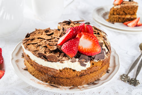 Preview: Coffee cake, Strawberries and Coffee