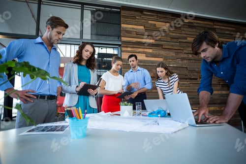 Preview: Team of graphic designers working together